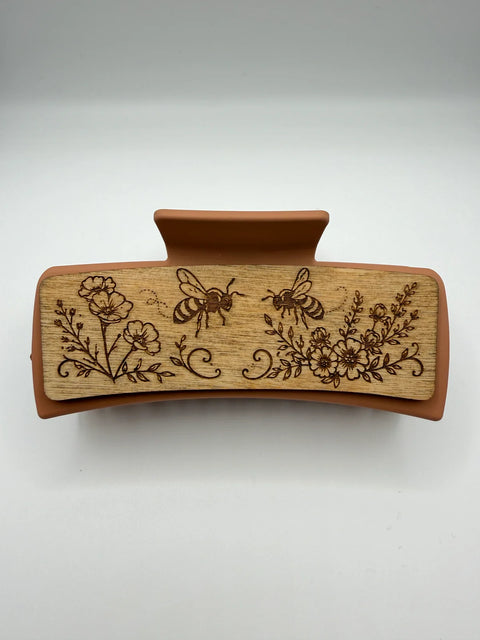 Honeybee - Wood Hair Clip