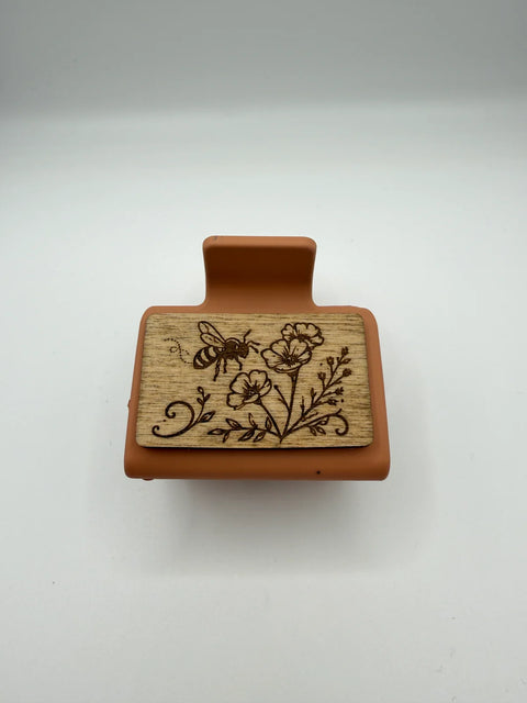Honeybee - Wood Hair Clip