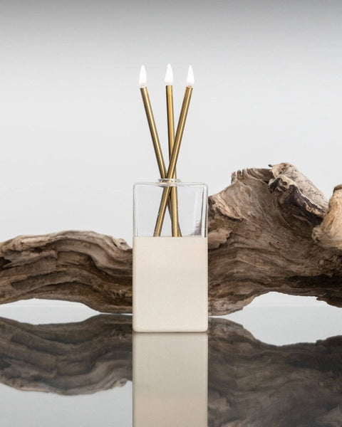 Everlasting Candle Pebble Vase - Hand - Blown Glass Vase - The Local Space
