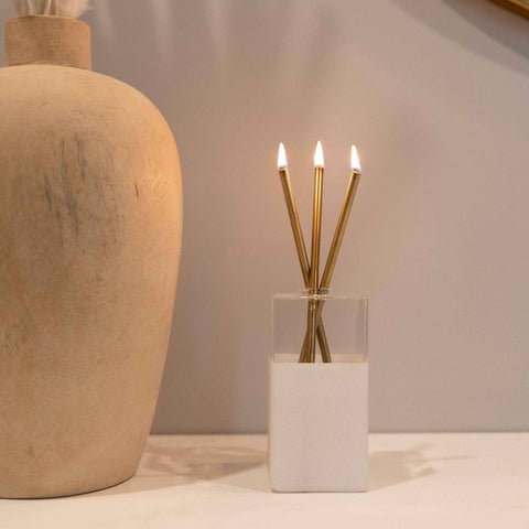 Everlasting Candle Pebble Vase - Hand - Blown Glass Vase - The Local Space