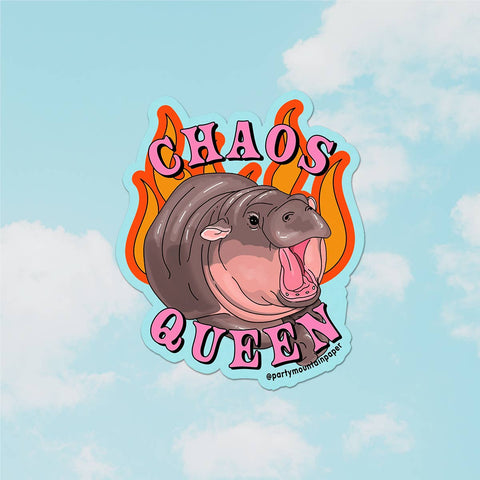 Chaos Queen Hippo | Sticker - The Local Space