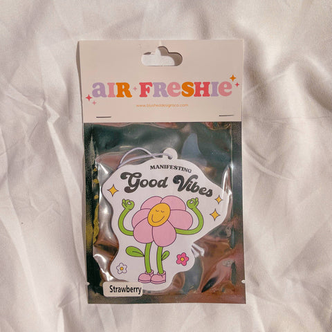 BlushedDesigns Co. - Manifest Good Vibes Car Air Freshener (Strawberry Scent) - The Local Space