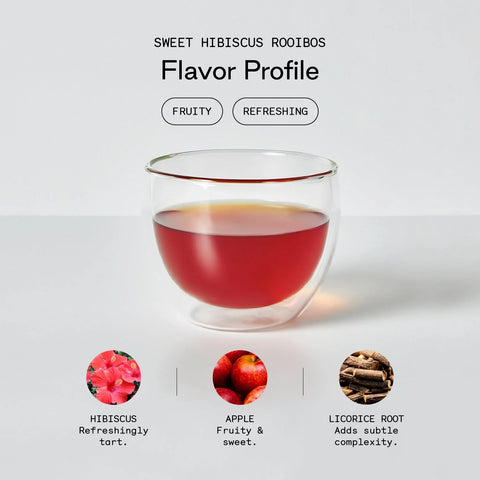 Sweet Hibiscus Rooibos - Hibiscus, Apple & Carob Loose Leaf Tea