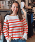 Gentle Fawn Angie Crewneck Sweater - Grenadine Strip - The Local Space