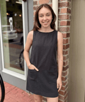 Gentle Fawn Casey Shift Dress - Washed Black - The Local Space