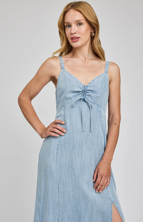Renata Midi Dress - Light Blue