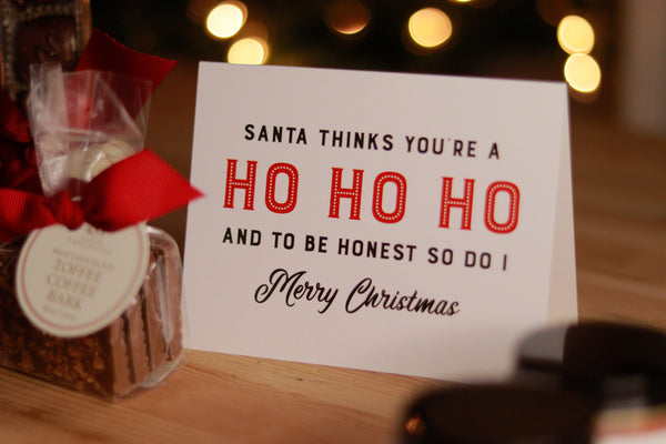 Ho Ho Ho Christmas greeting cards from Canadian designers