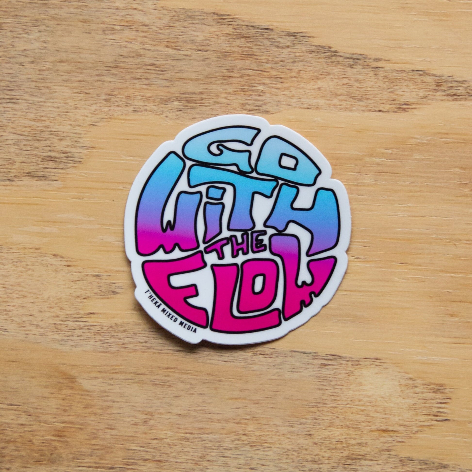 Flw Sticker Go With The Flow | Sticker by Koastal Mixed Media | The Loc… – The ...
