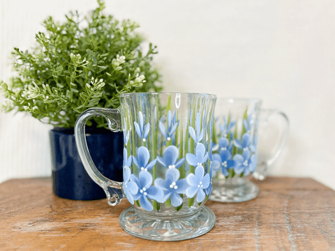Hand Painted Glass Mugs - The Local Space