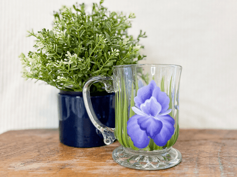 Hand Painted Glass Mugs - The Local Space