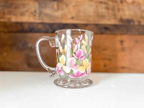 Hand Painted Glass Mugs - The Local Space