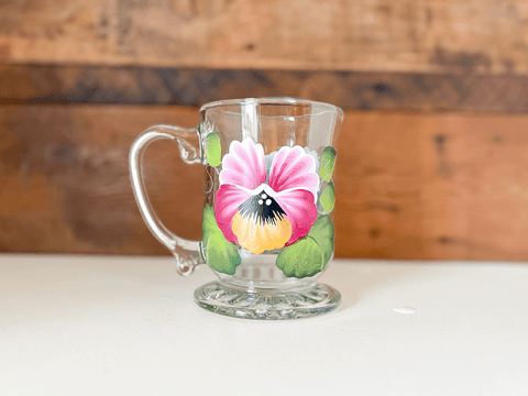 Hand Painted Glass Mugs - The Local Space