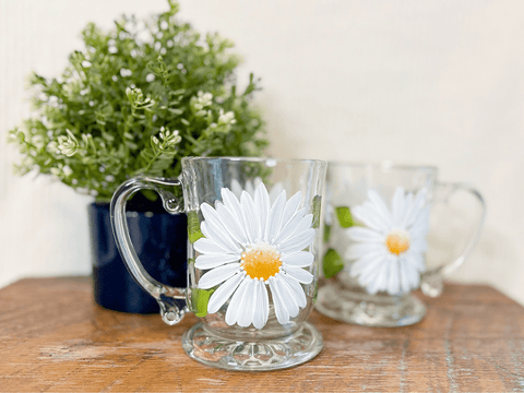 Hand Painted Glass Mugs - The Local Space