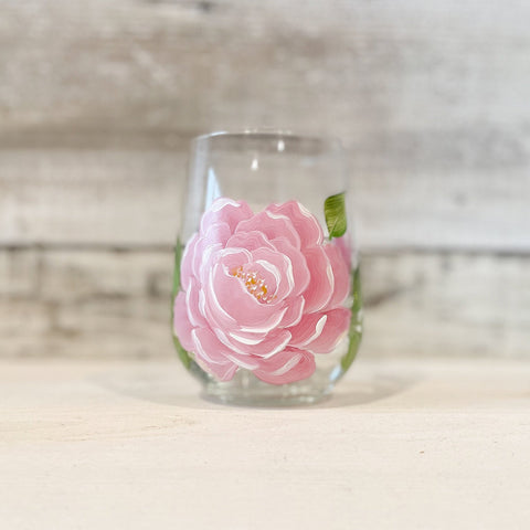 Hand Painted Stemless Wine Glasses - The Local Space