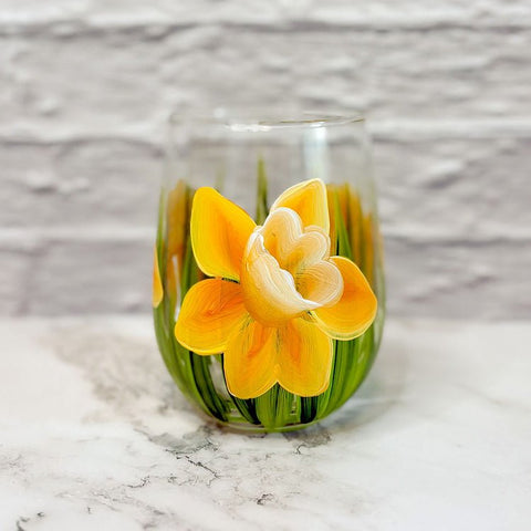 Hand Painted Stemless Wine Glasses - The Local Space