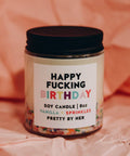 Happy Fucking Birthday Candle – Vanilla + Sprinkles Soy Candle - The Local Space