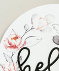 Hello Wooden Sign 12 Inch Round 3D Lettering Wall Decor - The Local Space