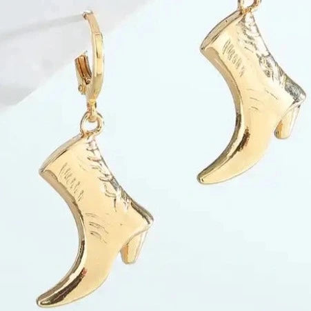 Hoopla Style | These Boots - Gold Drop Earrings, The Local Space, Local Canadian Brands