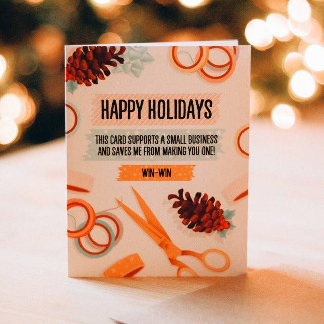 Happy Holidays Support Small Business | Christmas Card (SALE) - The Local Space
