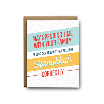 Spelling Hanukkah | Greeting card (SALE) - The Local Space