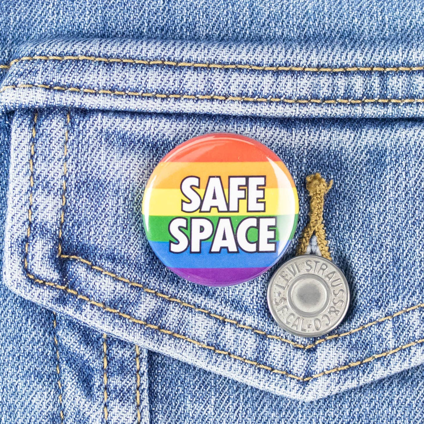 Safe Space Rainbow | Button Pin - The Local Space