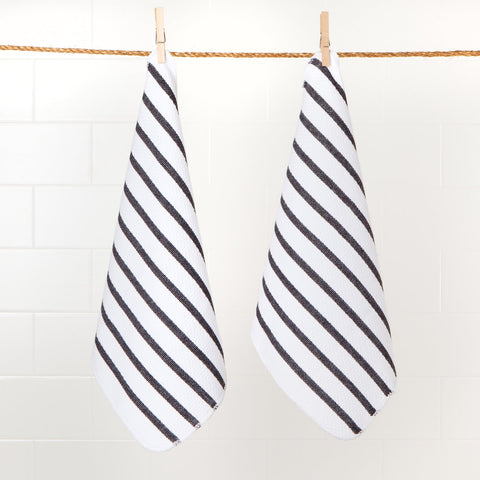 Basketweave Black Dishcloths | Set of 2 - The Local Space