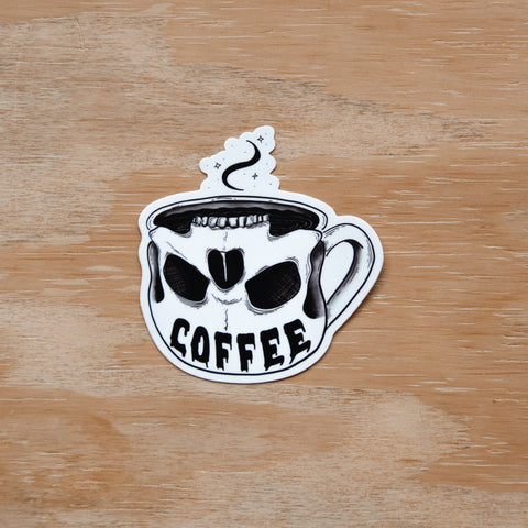 Coffee Skull Mug | Sticker - The Local Space