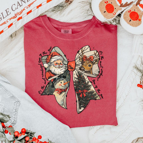 Christmas Bow Tee - The Local Space