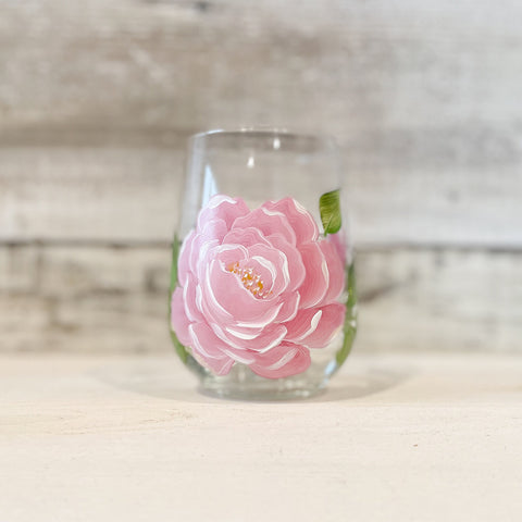 Hand Painted Stemless Wine Glasses