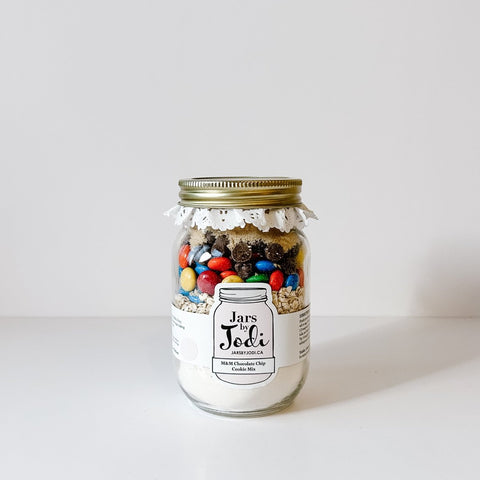 Jars by Jodi M&M Chocolate Chip Cookie Jar Mix – Mini (Makes 1 Dozen) - The Local Space