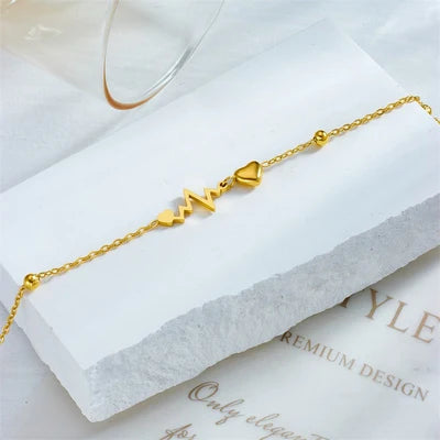 Heartbeat Spark Bracelet - Gold Plated