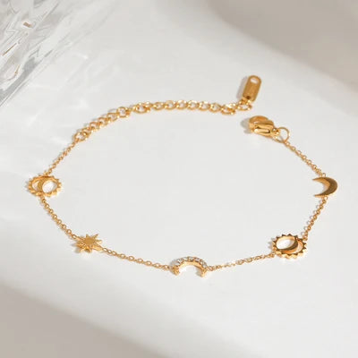 Sun & Moon Edit Chain Bracelet - Gold Plated