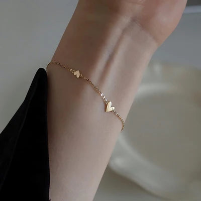Tiny Hearts Bracelet - Gold Plated