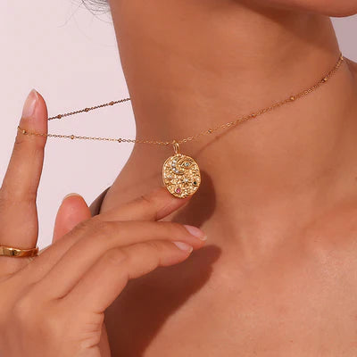 Zodiac Glow Necklace - Gold Plated