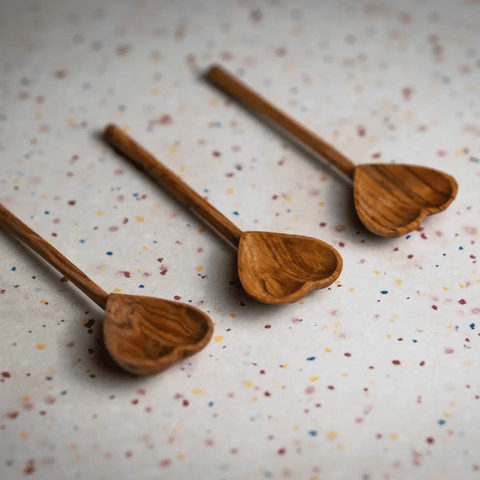 Hand-Carved Heart Tea Spoon - The Local Space