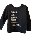 Kids Chilliwack Mountains Crewneck – Youth Graphic Sweatshirt - The Local Space