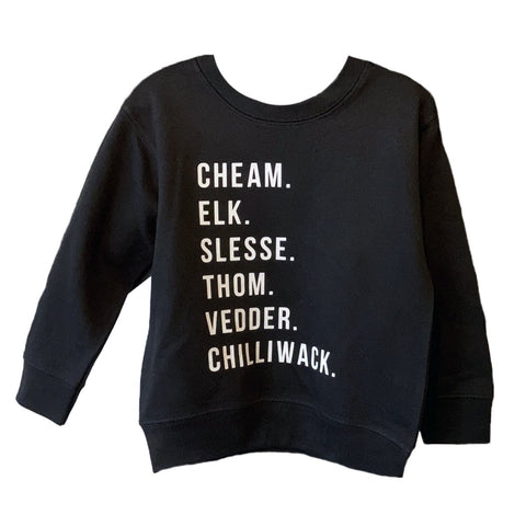 Kids Chilliwack Mountains Crewneck – Youth Graphic Sweatshirt - The Local Space