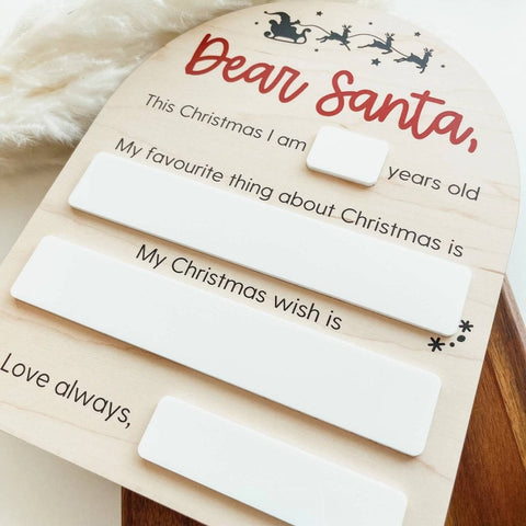 Knotty Design Co. Dear Santa Dry Erase Christmas Sign - The Local Space