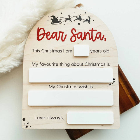 Dear Santa Dry Erase Christmas Sign (SALE) - The Local Space