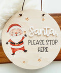 Santa Please Stop Here Mini Sign (SALE) - The Local Space