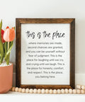 This is the Place | Framed Wood Sign - The Local Space