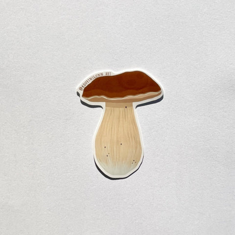 Kourtni Gunn Art Brown Mushroom Sticker - The Local Space