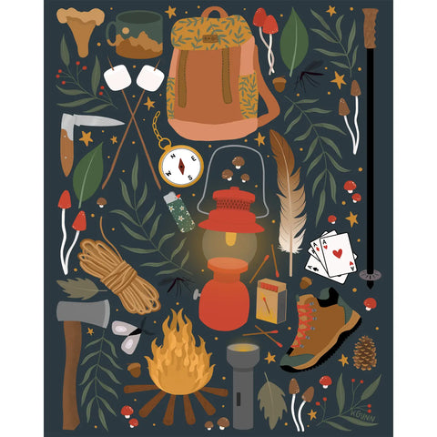 Kourtni Gunn Art Camping Greeting Card