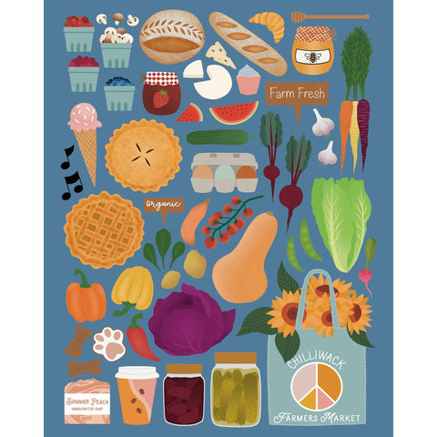 Kourtni Gunn Art Farmers Market Greeting Card - The Local Space