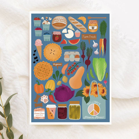 Kourtni Gunn Art Farmers Market Greeting Card - The Local Space