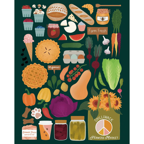 Kourtni Gunn Art Farmers Market Greeting Card - The Local Space