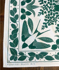 Kourtni Gunn Art Green Bird Tea Towel - 100% Cotton - The Local Space