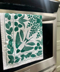 Kourtni Gunn Art Green Bird Tea Towel - 100% Cotton - The Local Space