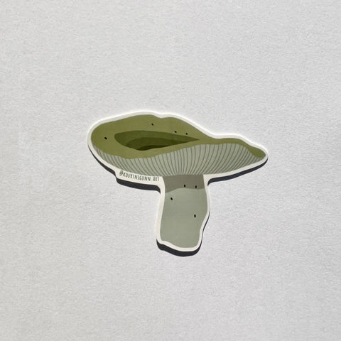 Kourtni Gunn Art Green Mushroom Sticker - The Local Space