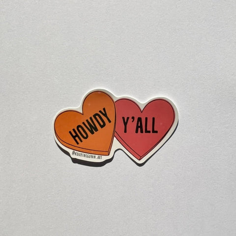 Kourtni Gunn Art Howdy Y'all Sticker - The Local Space